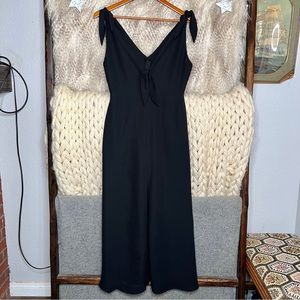 Mahina Black Slit Knot Dress
